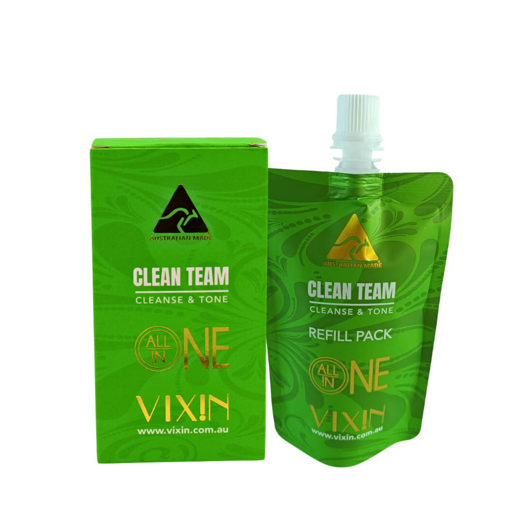 Clean Team All In One Cleanser & Toner 200mL + Refill Pouch 150mL ♻️